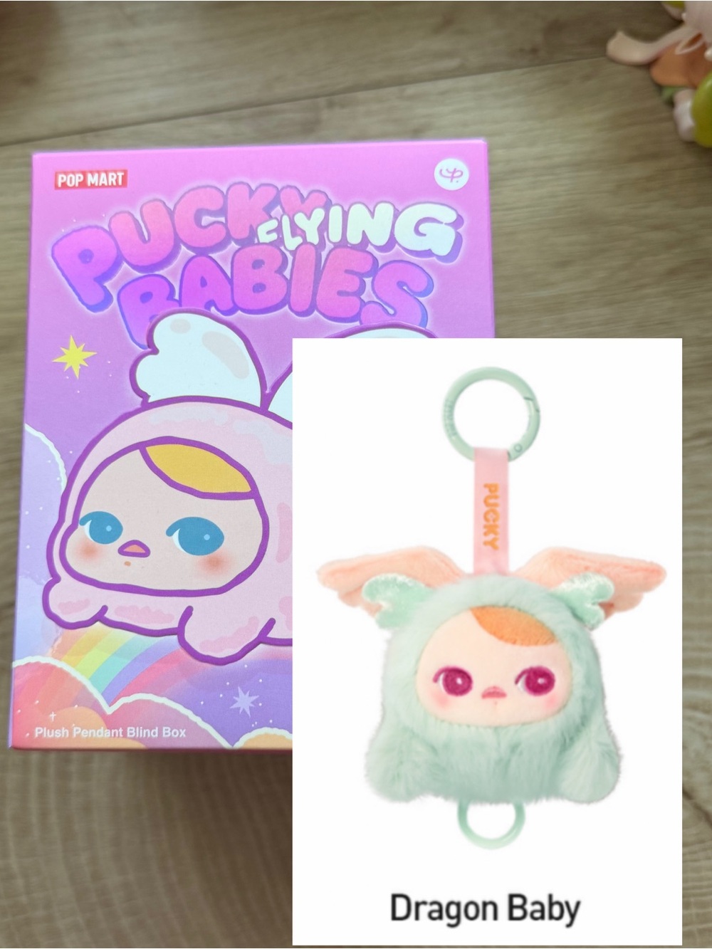 Pop Mart Pucky Flying Babies Dragon Baby Blind Box Plush Pendant Keychain